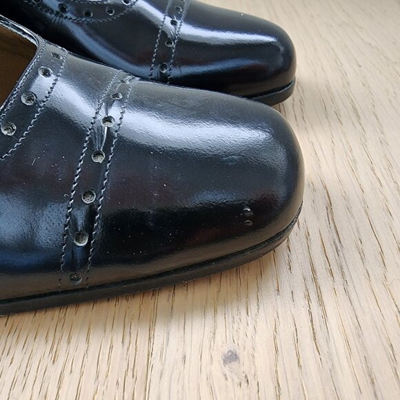 Bravo Browns size 7.5 square toe stacked heels - Picture 11 of 11